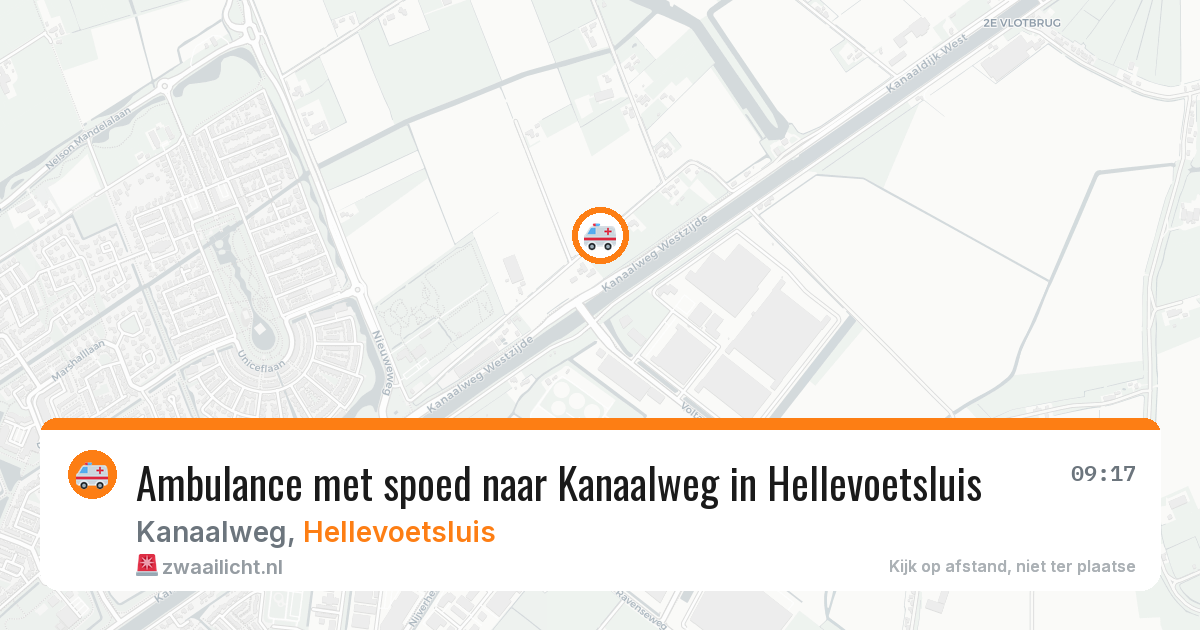 Ambulance met spoed naar Kanaalweg in Hellevoetsluis — 10 jul 2026
