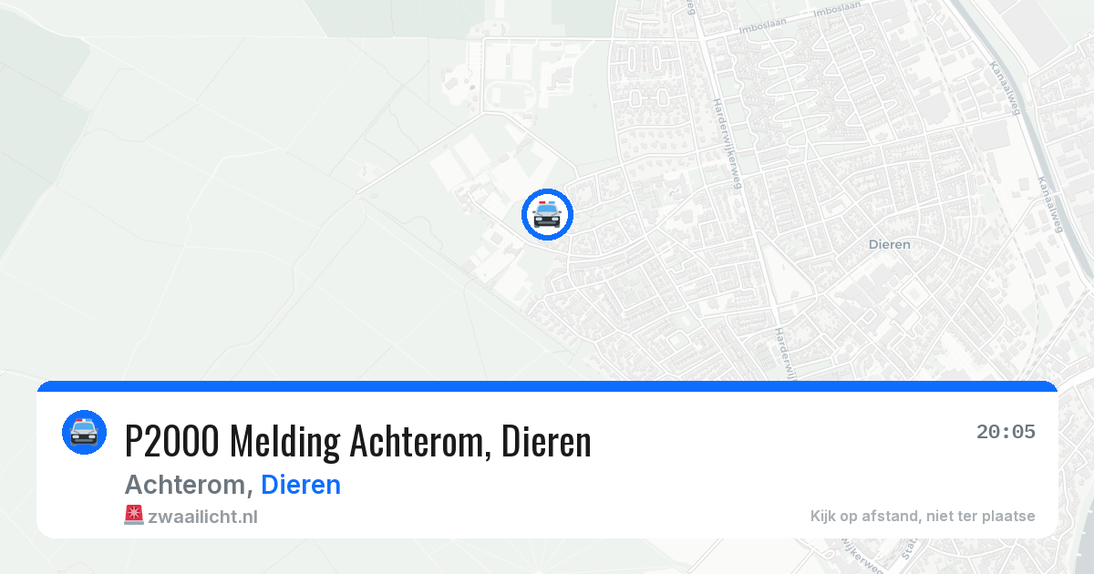 P2000 Melding Achterom, Dieren — 10 aug 2026