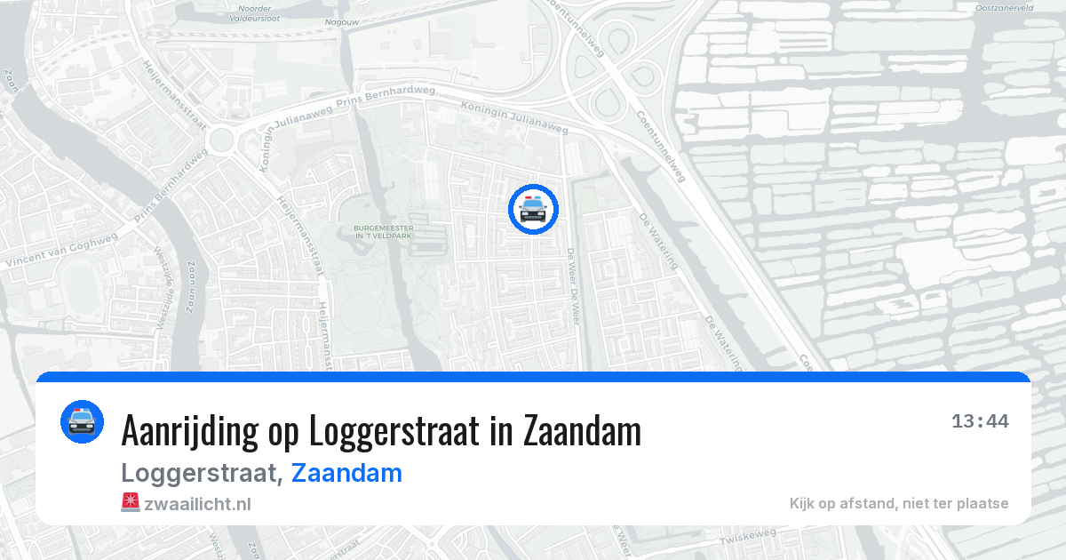 Aanrijding op Loggerstraat in Zaandam — 10 jun 2026