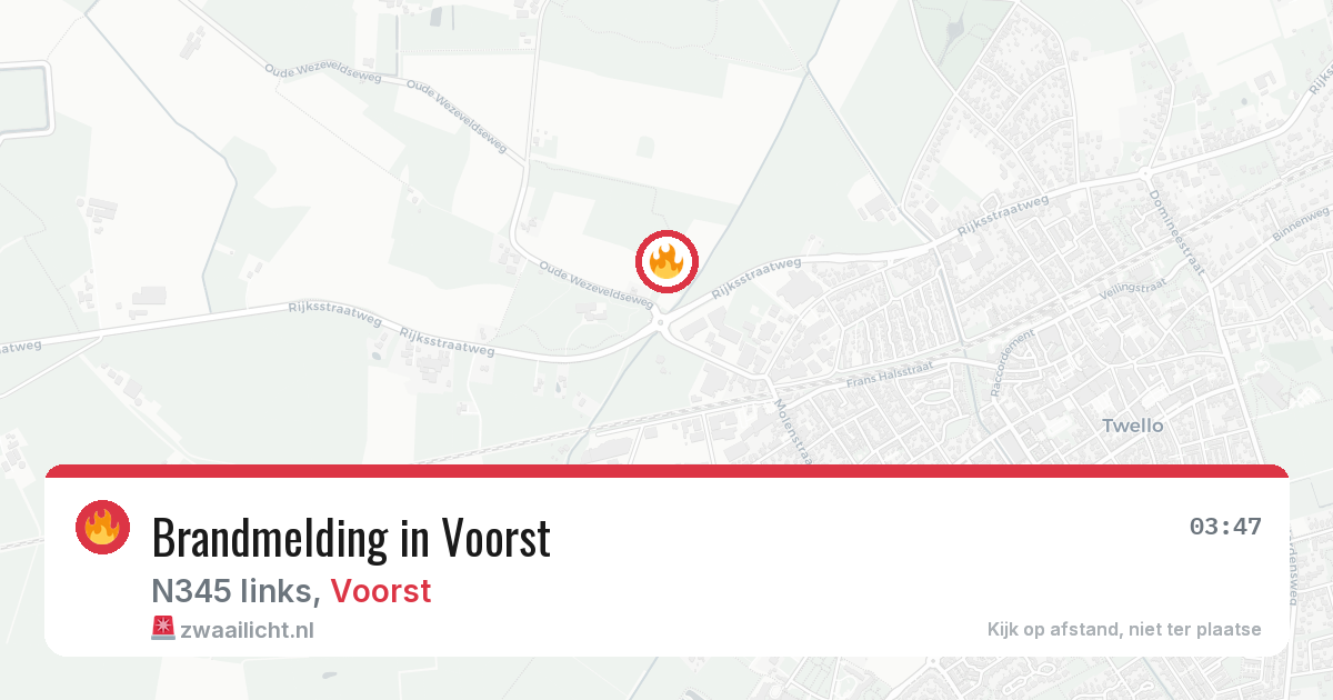 Brandmelding in Voorst — 28 jun 2026
