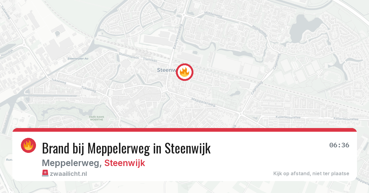 Brand bij Meppelerweg in Steenwijk — 23 jun 2026