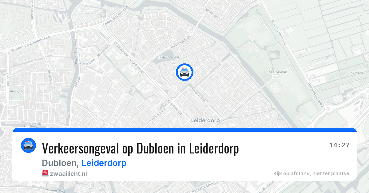 Verkeersongeval op Dubloen in Leiderdorp — 26 mrt 2026
