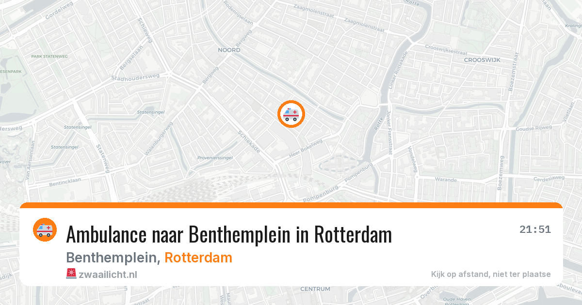Ambulance naar Benthemplein in Rotterdam — 26 apr 2026
