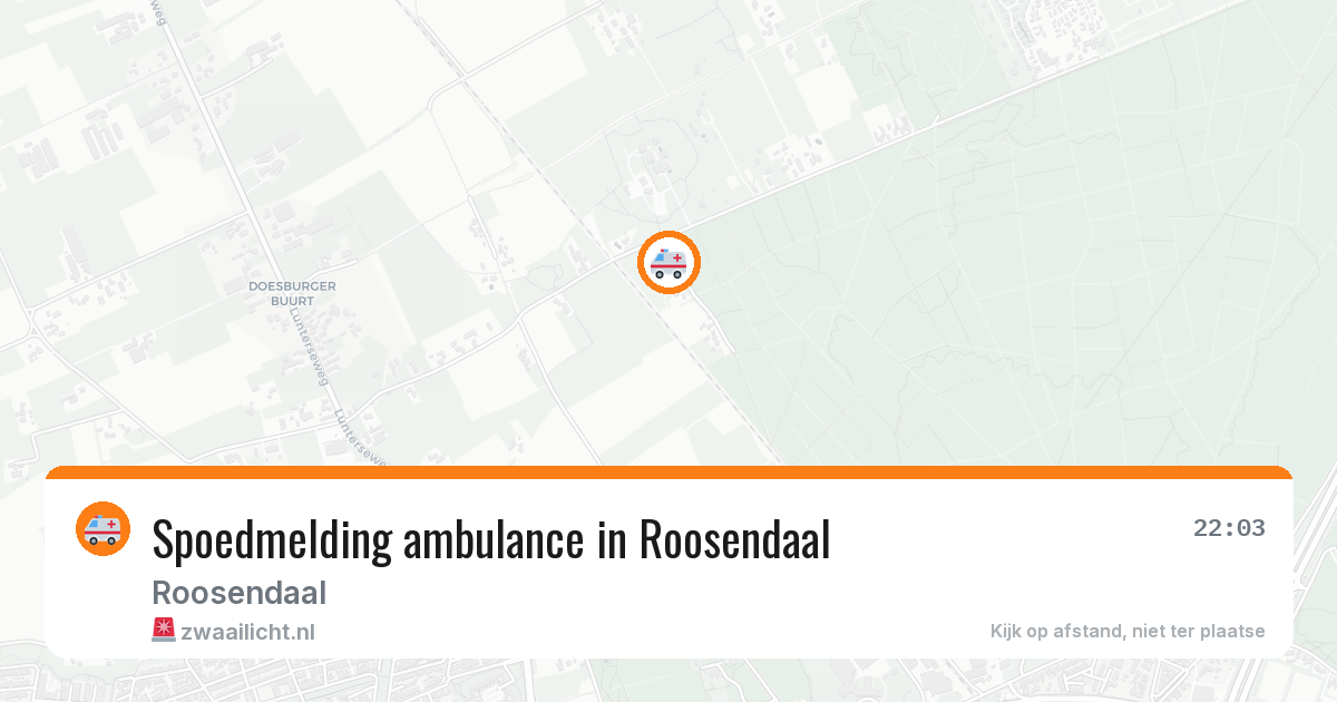 Spoedmelding ambulance in Roosendaal — 26 jan 2026