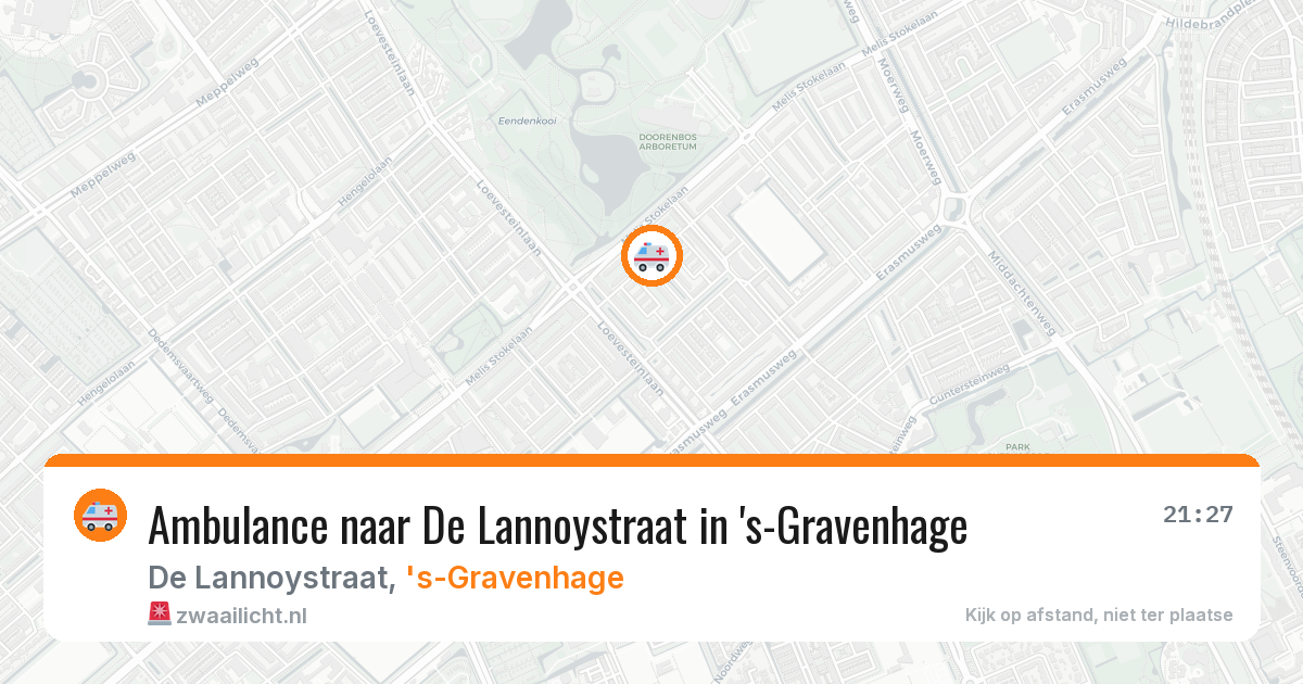 Ambulance naar De Lannoystraat in 's-Gravenhage — 10 aug 2026