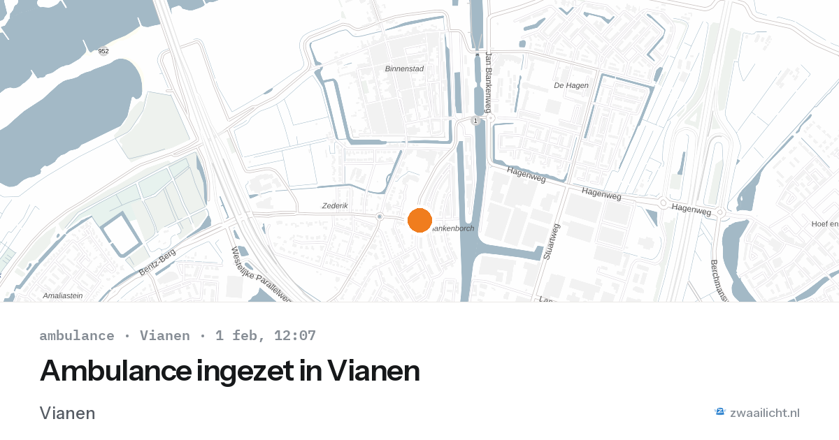 Ambulance ingezet in Vianen — 1 feb 2026