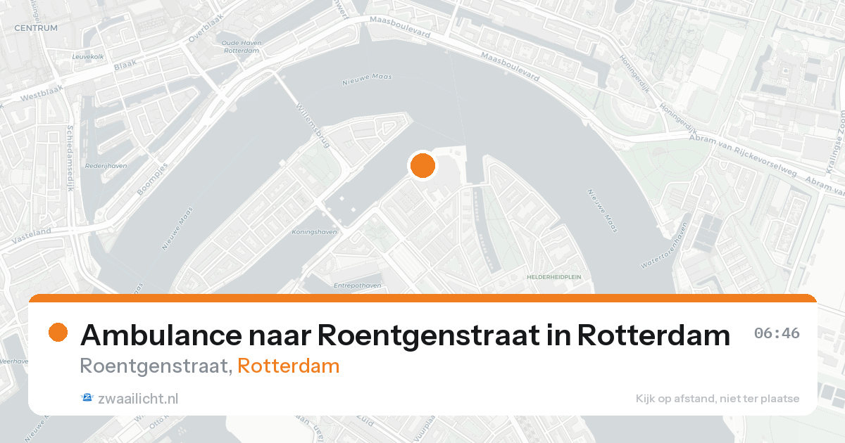 Ambulance naar Roentgenstraat in Rotterdam — 20 aug 2026