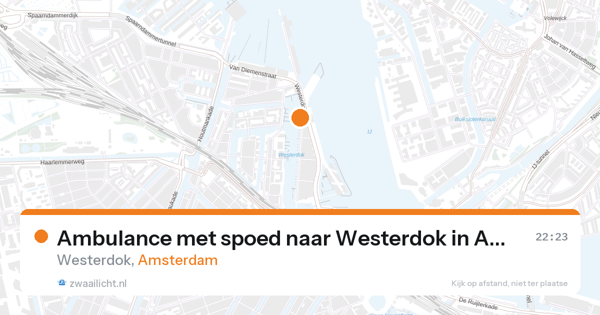 Ambulance met spoed naar Westerdok in Amsterdam — 26 aug 2026
