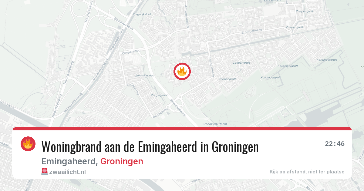Woningbrand aan de Emingaheerd in Groningen — 25 feb 2026