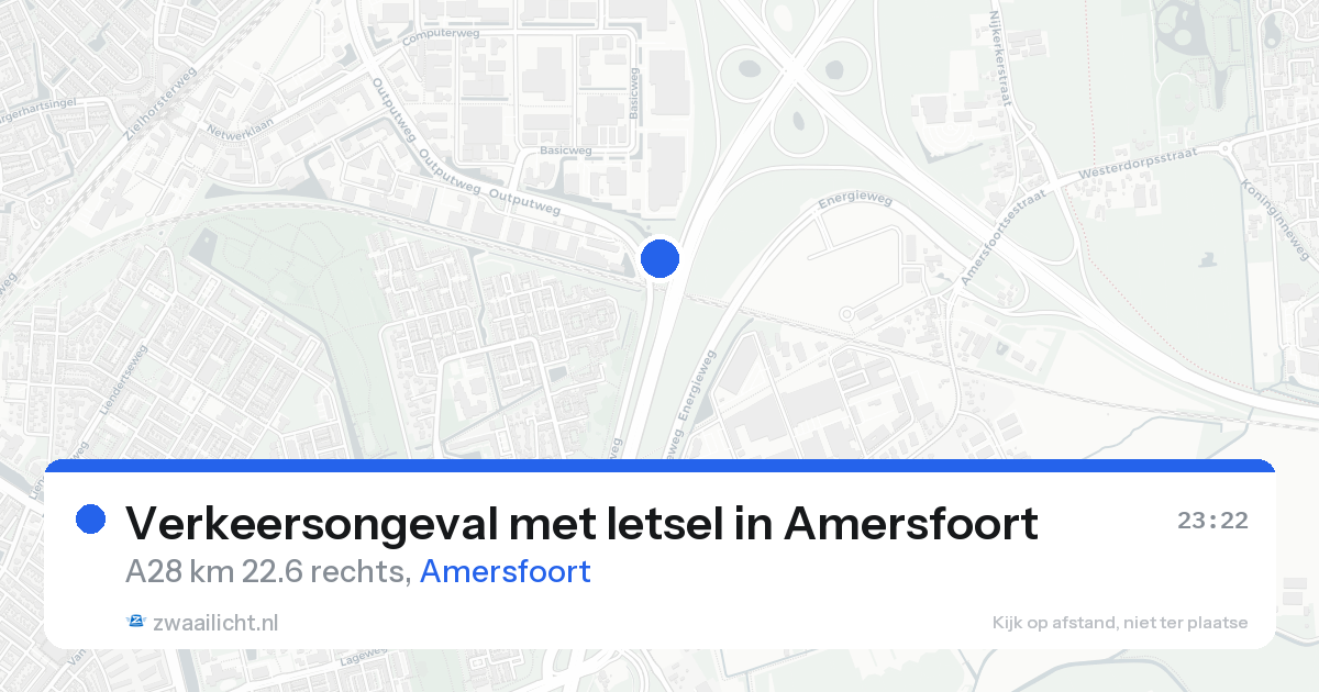 Verkeersongeval met letsel in Amersfoort — 15 aug 2026