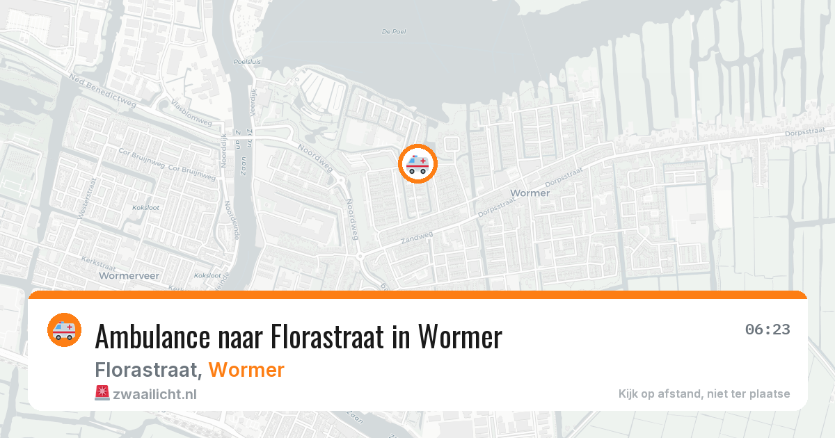 Ambulance naar Florastraat in Wormer — 24 mrt 2026
