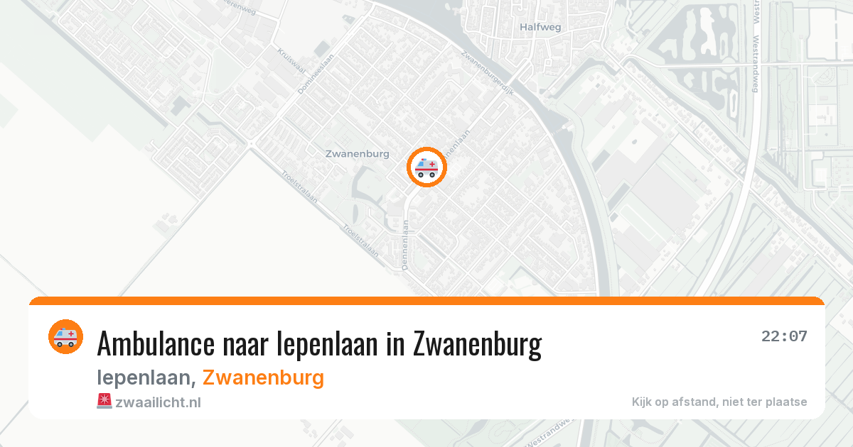 Ambulance naar Iepenlaan in Zwanenburg — 7 jul 2026