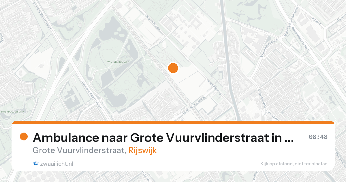 Ambulance naar Grote Vuurvlinderstraat in Rijswijk — 24 aug 2026