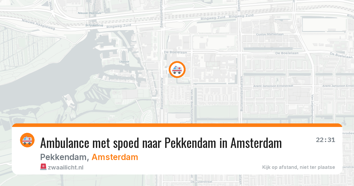 Ambulance met spoed naar Pekkendam in Amsterdam — 26 apr 2026