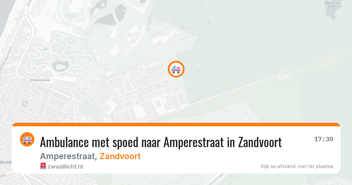 Ambulance met spoed naar Amperestraat in Zandvoort — 16 jun 2026