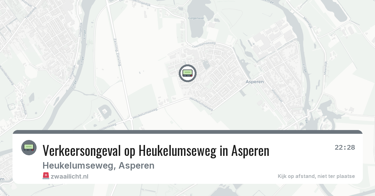Verkeersongeval op Heukelumseweg in Asperen — 15 mei 2026