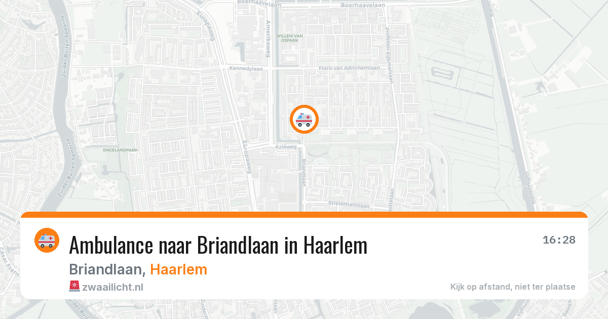 Ambulance naar Briandlaan in Haarlem — 9 jun 2026