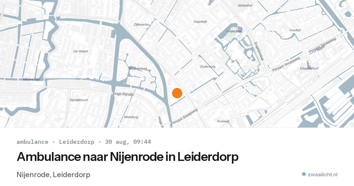 Ambulance naar Nijenrode in Leiderdorp — 30 aug 2026