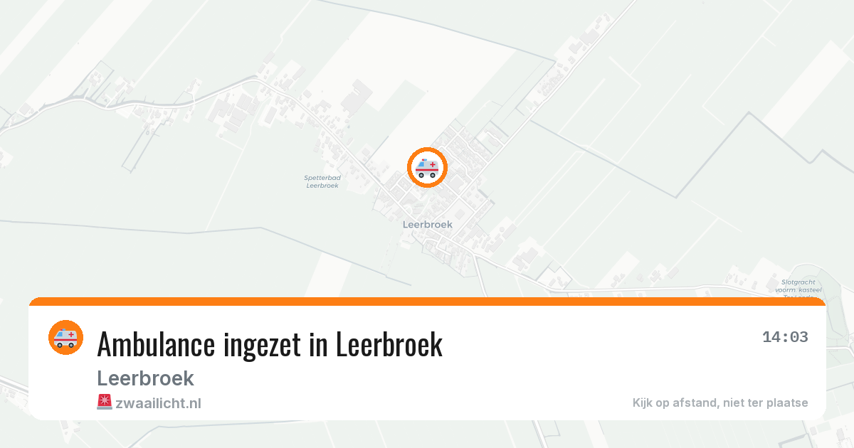Ambulance ingezet in Leerbroek — 22 mei 2026