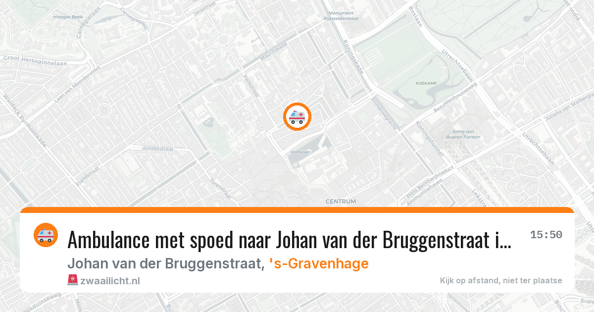 Ambulance met spoed naar Johan van der Bruggenstraat in 's-Gravenhage — 18 jan 2026
