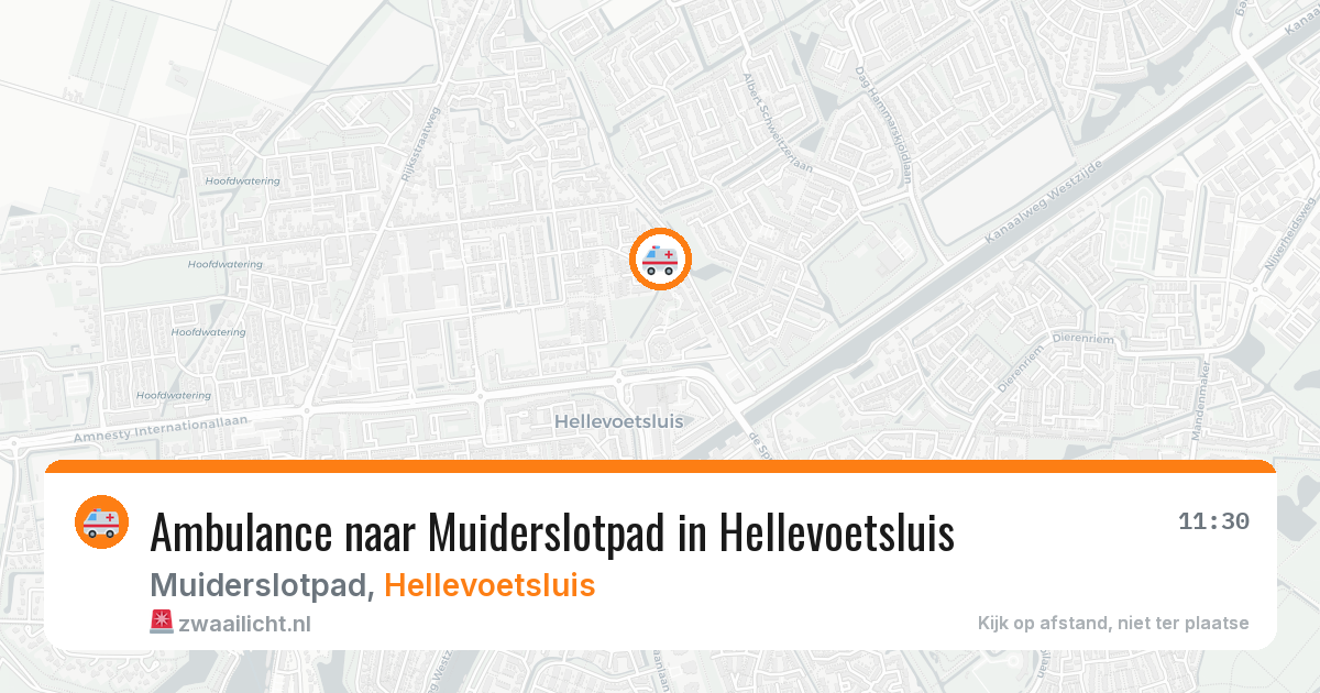 Ambulance naar Muiderslotpad in Hellevoetsluis — 6 jun 2026