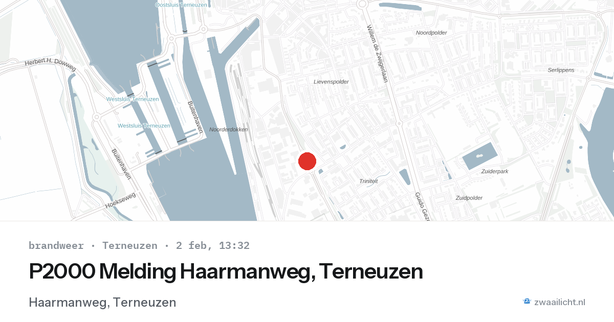P2000 Melding Haarmanweg, Terneuzen — 2 feb 2026