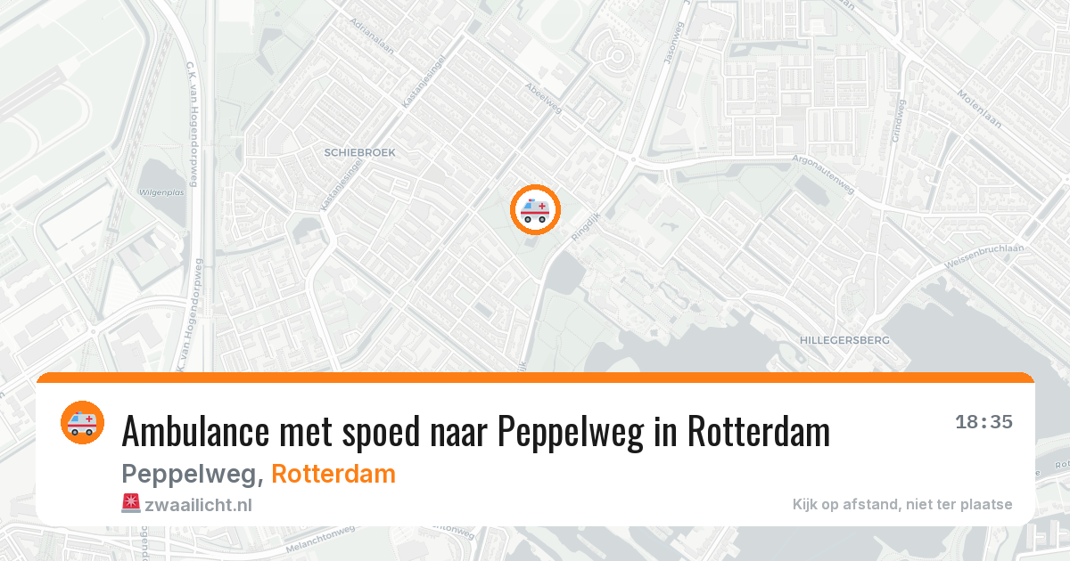 Ambulance met spoed naar Peppelweg in Rotterdam — 27 mei 2026