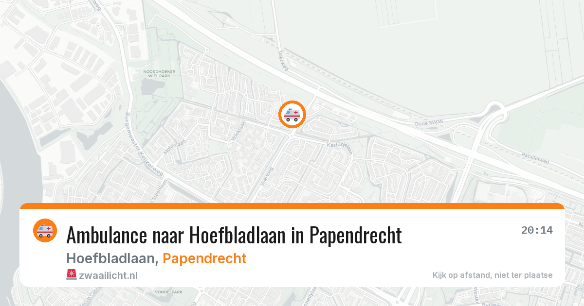 Ambulance naar Hoefbladlaan in Papendrecht — 25 mei 2026