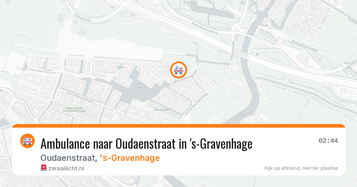 Ambulance naar Oudaenstraat in 's-Gravenhage — 4 apr 2026