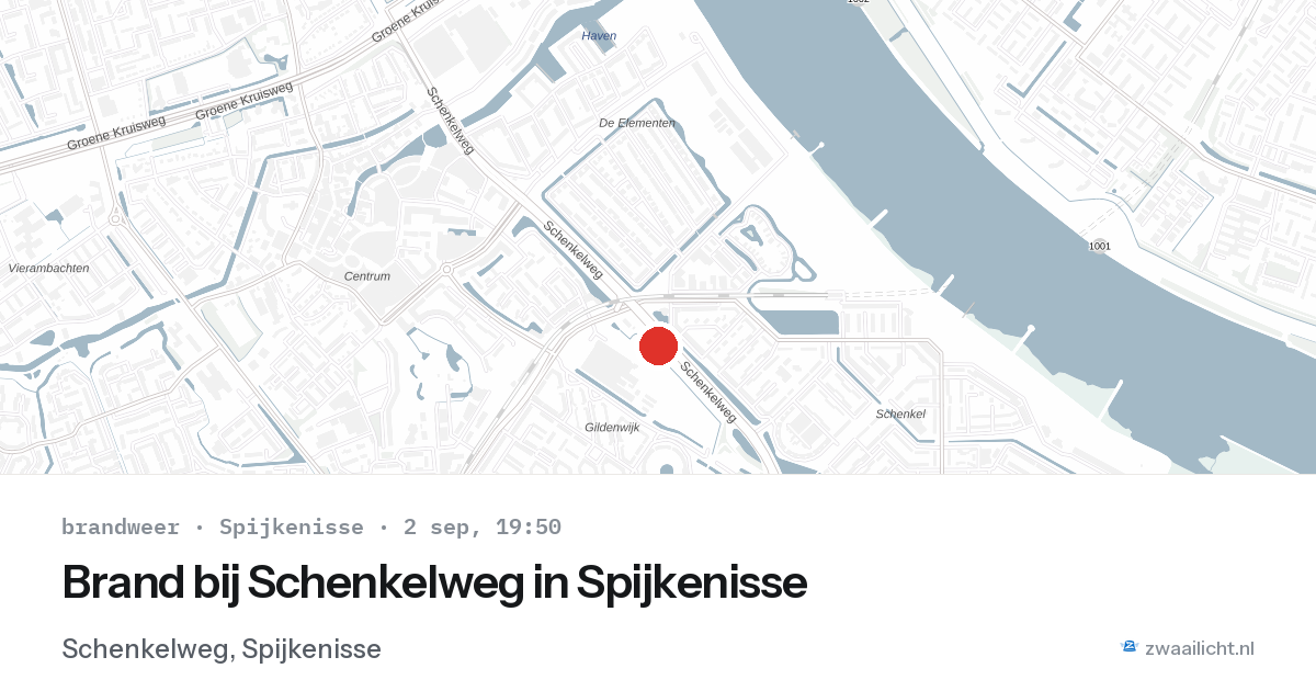 Brand bij Schenkelweg in Spijkenisse — 2 sep 2026