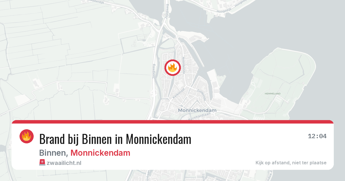 Brand bij Binnen in Monnickendam — 21 apr 2026