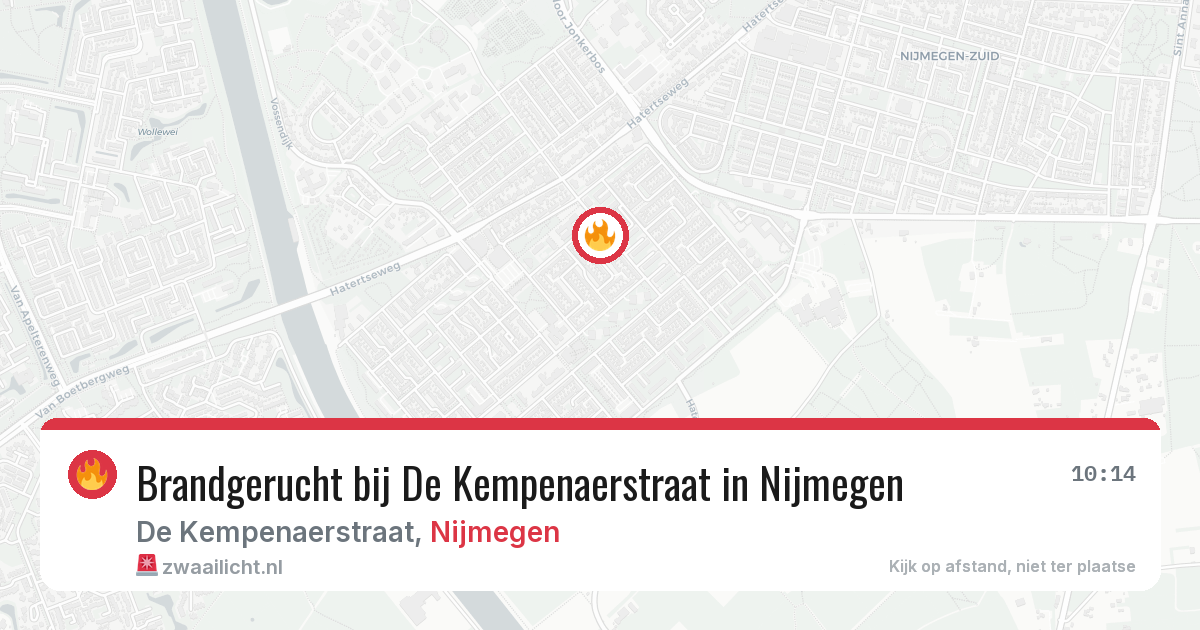 Brandgerucht bij De Kempenaerstraat in Nijmegen — 5 jun 2026