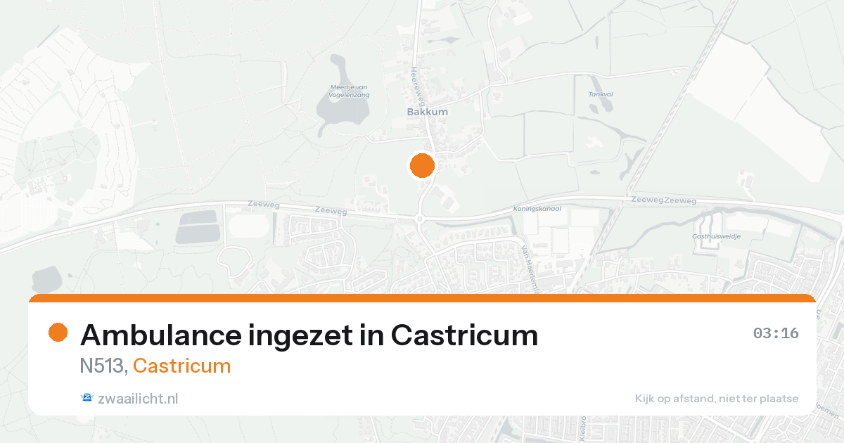 Ambulance ingezet in Castricum — 20 aug 2026