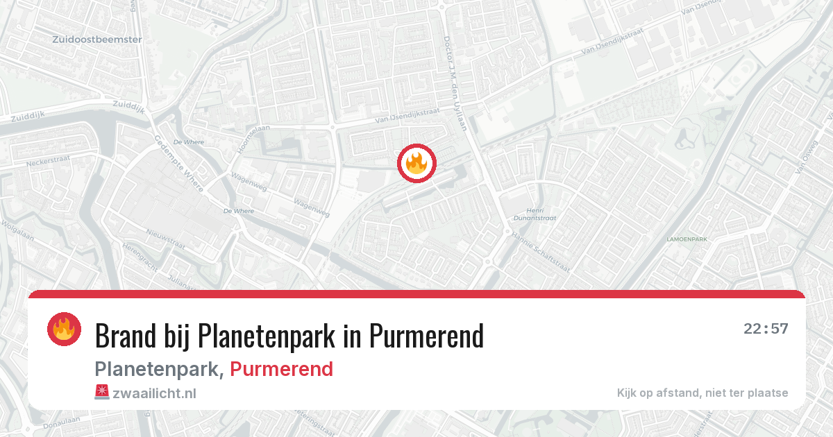 Brand bij Planetenpark in Purmerend — 9 jun 2026