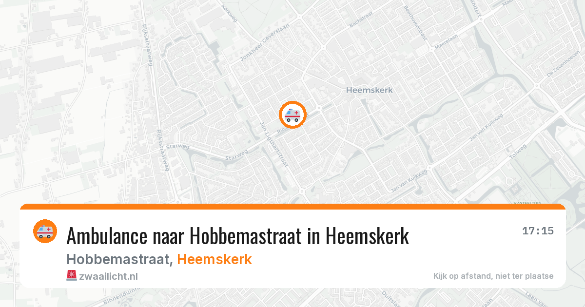 Ambulance naar Hobbemastraat in Heemskerk — 24 mrt 2026