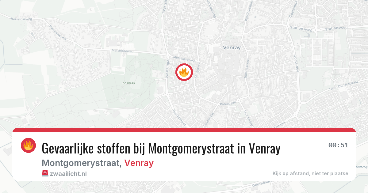 Gevaarlijke stoffen bij Montgomerystraat in Venray — 17 jun 2026