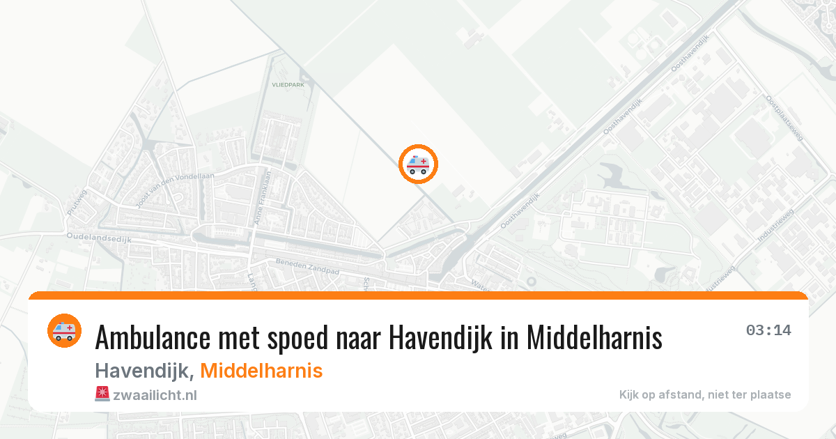 Ambulance met spoed naar Havendijk in Middelharnis — 19 jun 2026