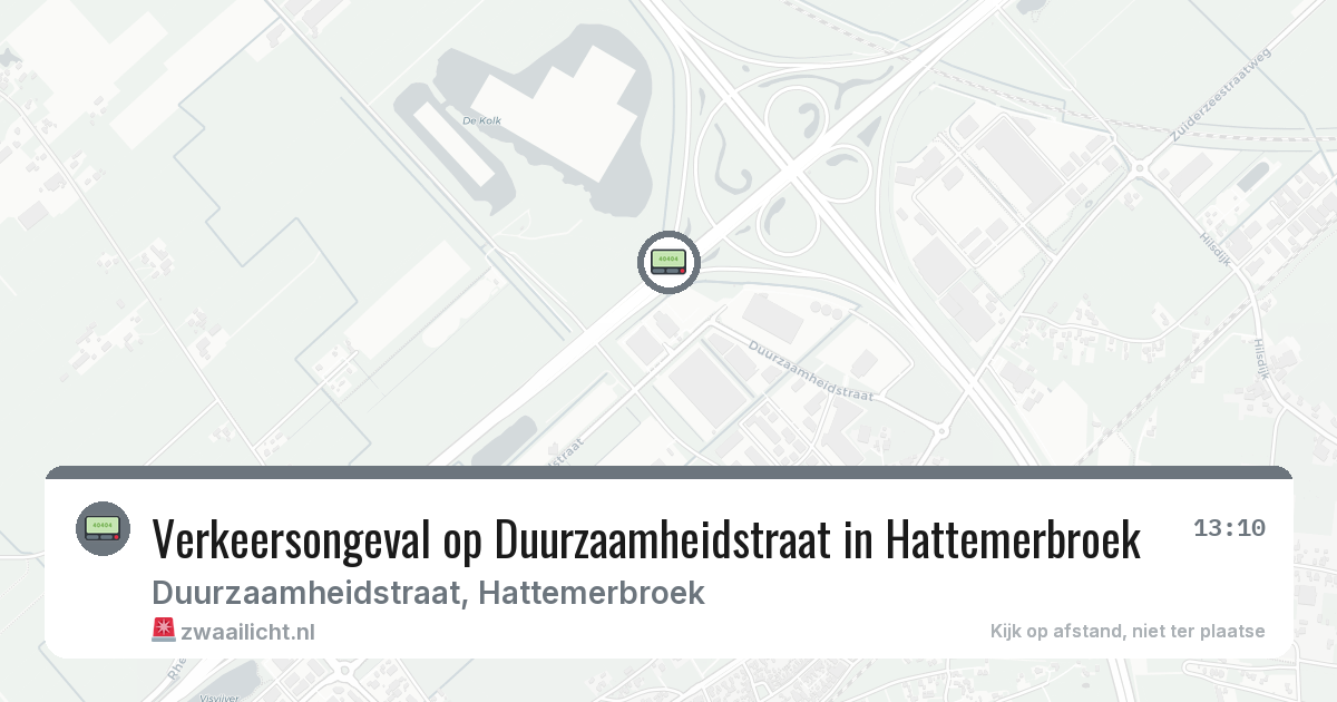 Verkeersongeval op Duurzaamheidstraat in Hattemerbroek — 8 jun 2026