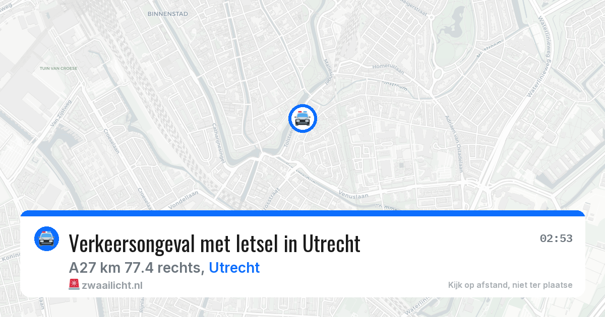 Verkeersongeval met letsel in Utrecht — 26 apr 2026