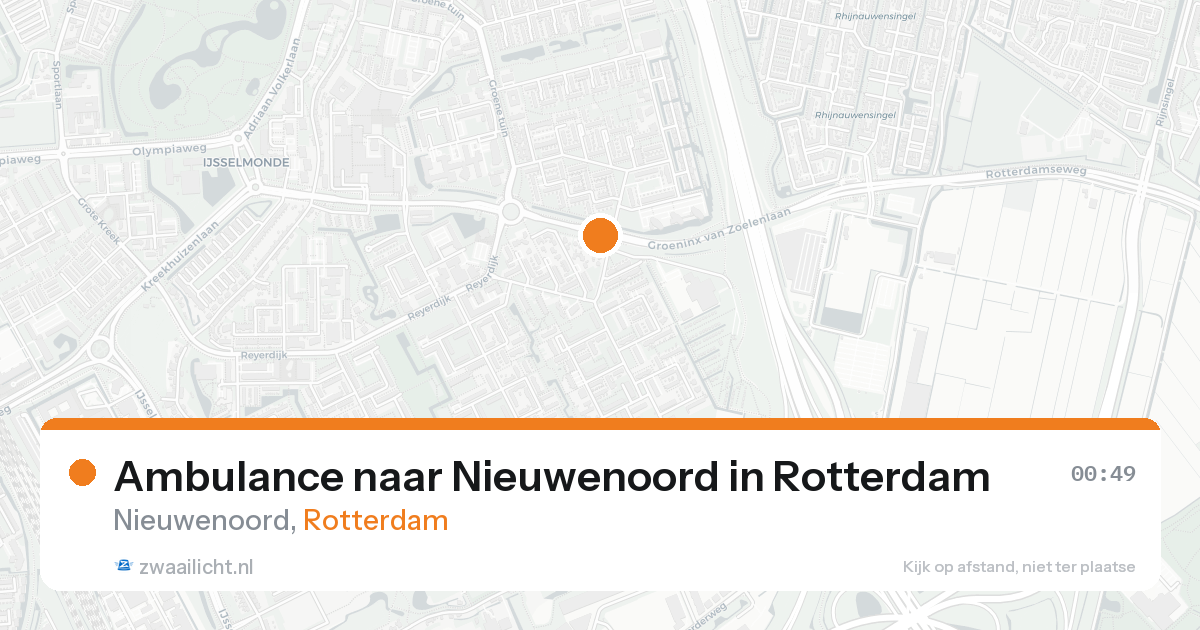 Ambulance naar Nieuwenoord in Rotterdam — 17 aug 2026