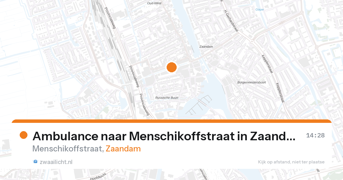 Ambulance naar Menschikoffstraat in Zaandam — 14 jun 2026