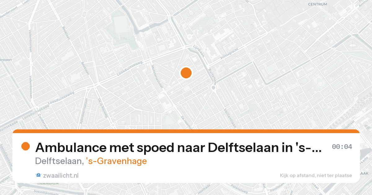 Ambulance met spoed naar Delftselaan in 's-Gravenhage — 23 aug 2026