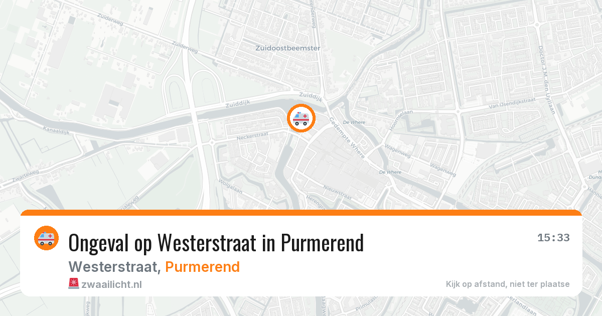 Ongeval op Westerstraat in Purmerend — 26 jan 2026