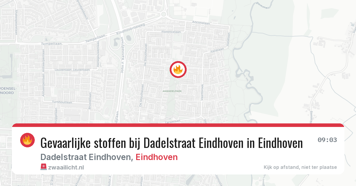 Gevaarlijke stoffen bij Dadelstraat Eindhoven in Eindhoven — 19 mei 2026