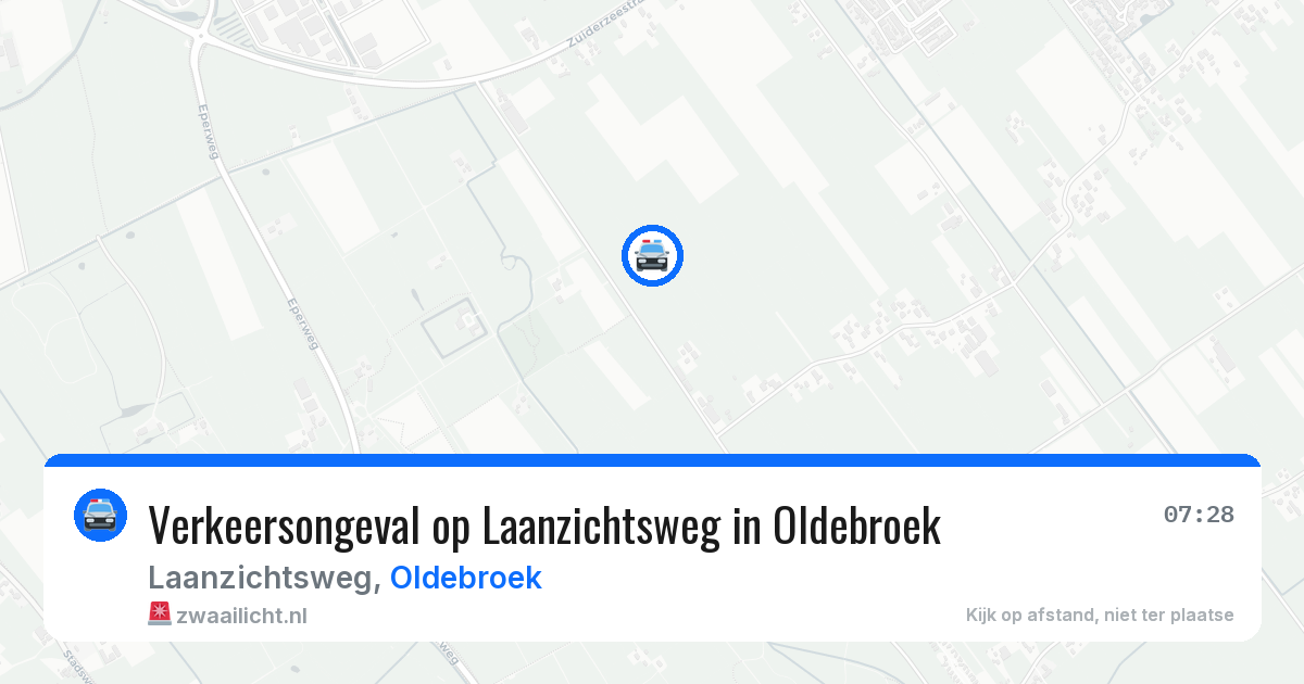 Verkeersongeval op Laanzichtsweg in Oldebroek — 8 mei 2026