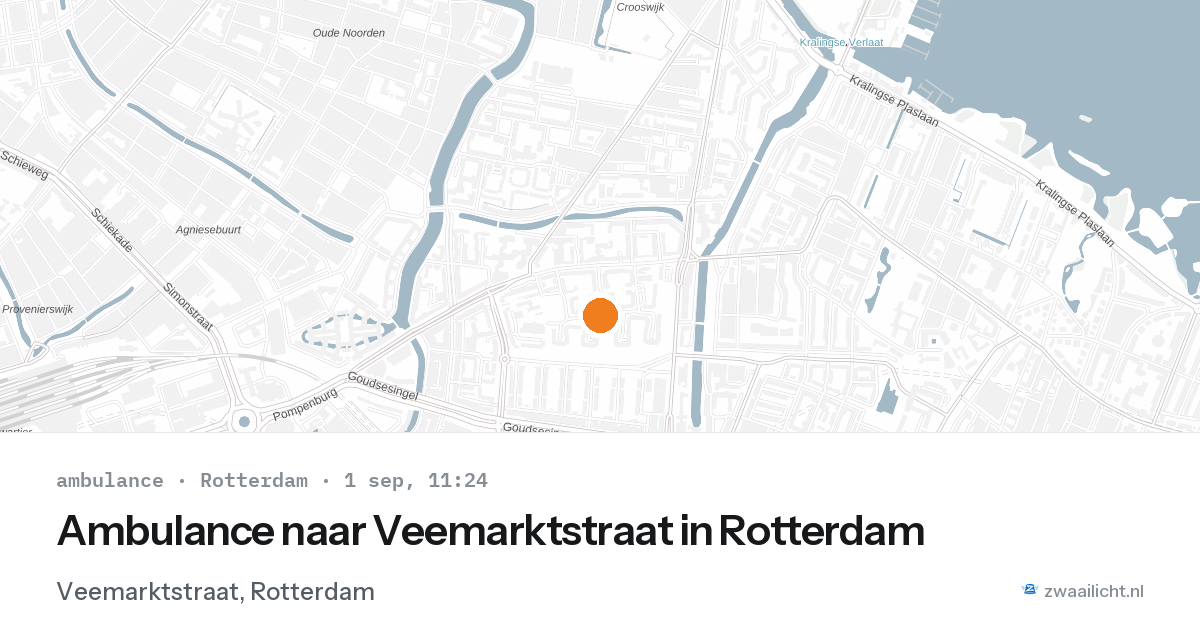 Ambulance naar Veemarktstraat in Rotterdam — 1 sep 2026