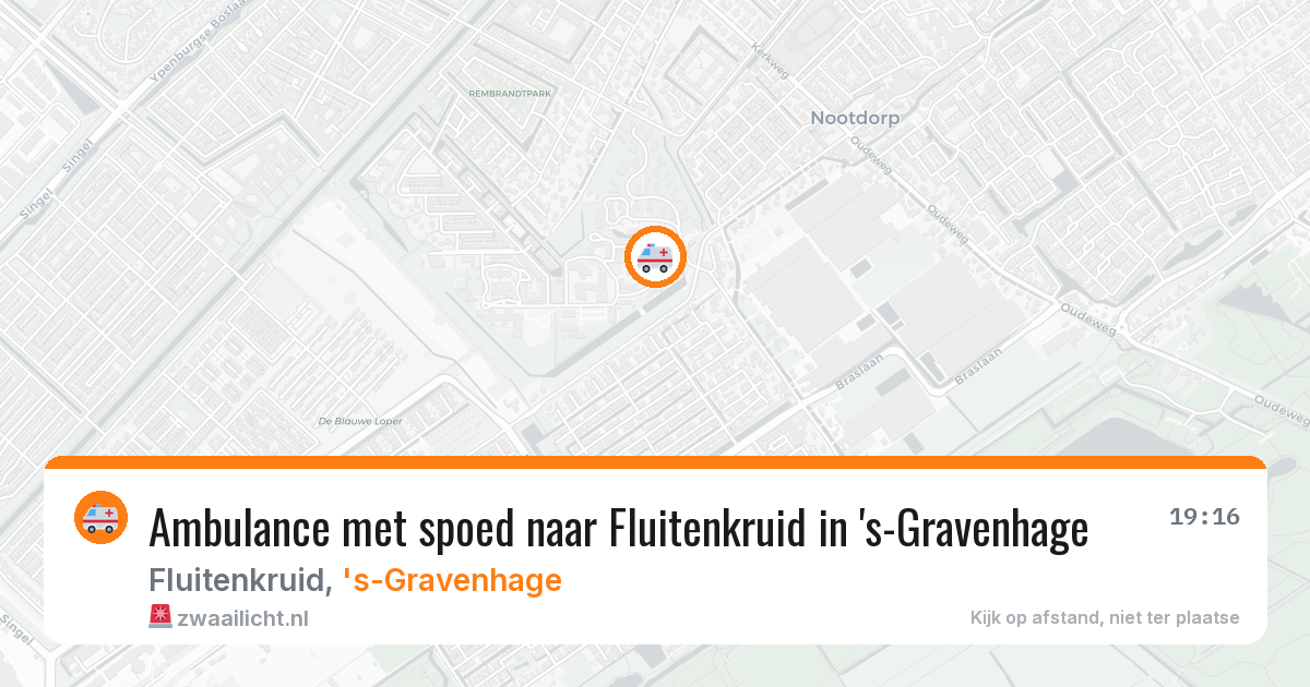 Ambulance met spoed naar Fluitenkruid in 's-Gravenhage — 24 jul 2026