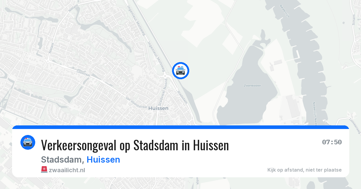 Verkeersongeval op Stadsdam in Huissen — 26 mrt 2026