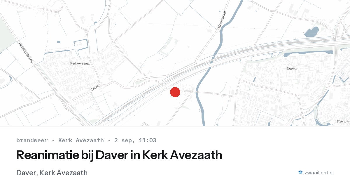 Reanimatie bij Daver in Kerk Avezaath — 2 sep 2026