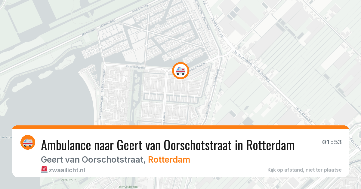 Ambulance naar Geert van Oorschotstraat in Rotterdam — 26 apr 2026